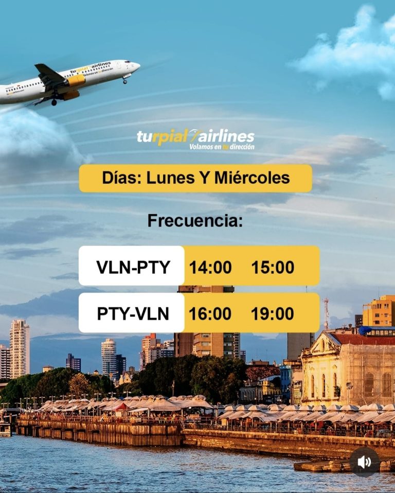 Turpiar Turpial Airlines regresa a Panamá con vuelos desde y hacia Valencia ...