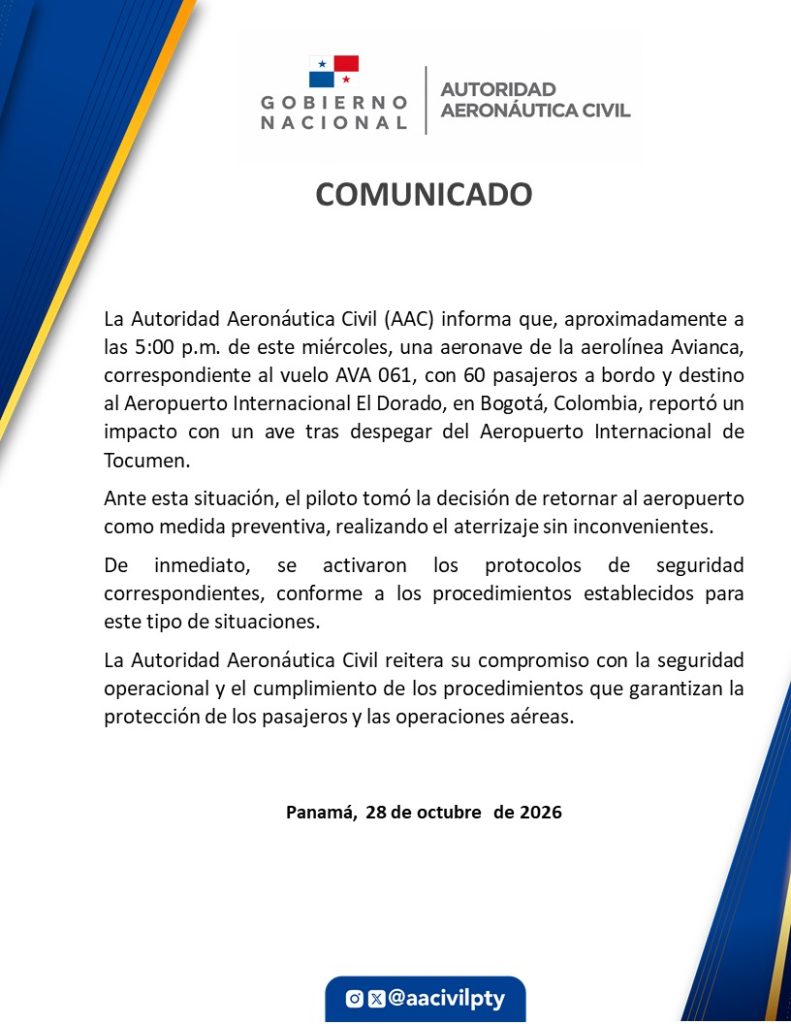 Comunicado Aeronáutica